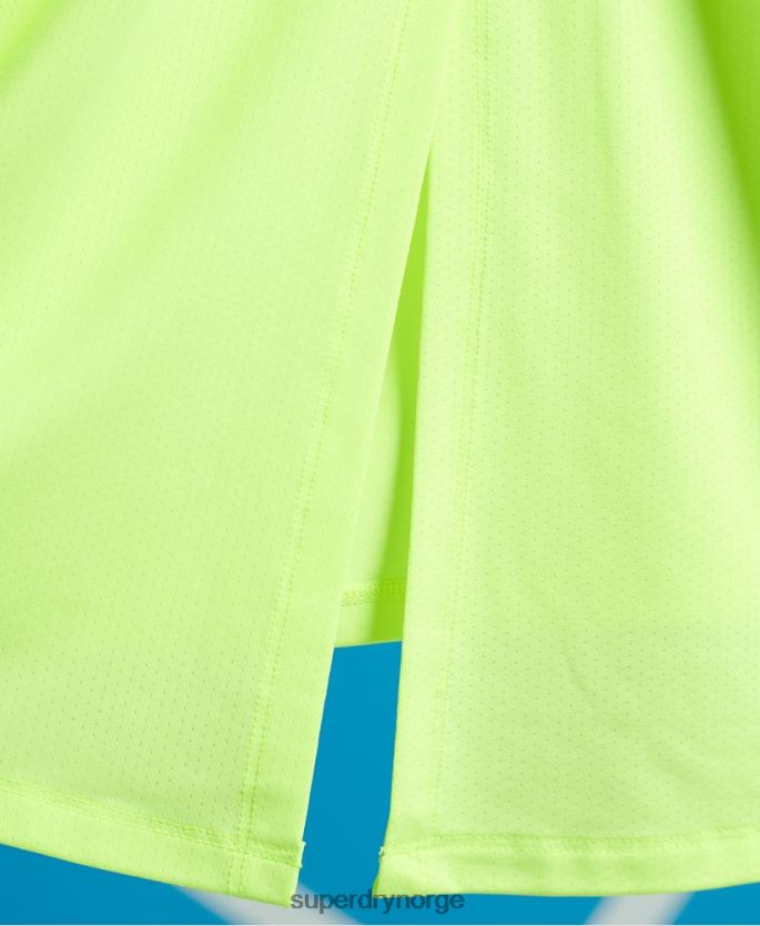 Superdry gul klær 86P46D3082 trening gym vest topper kvinner