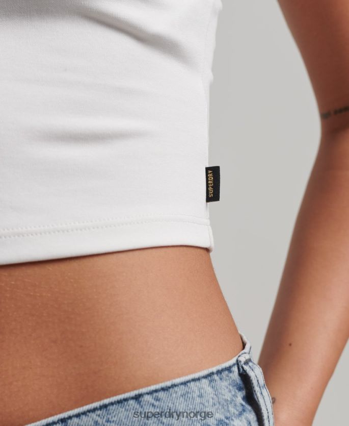 Superdry hvit klær 86P46D2902 studios jersey racer tank topp kvinner