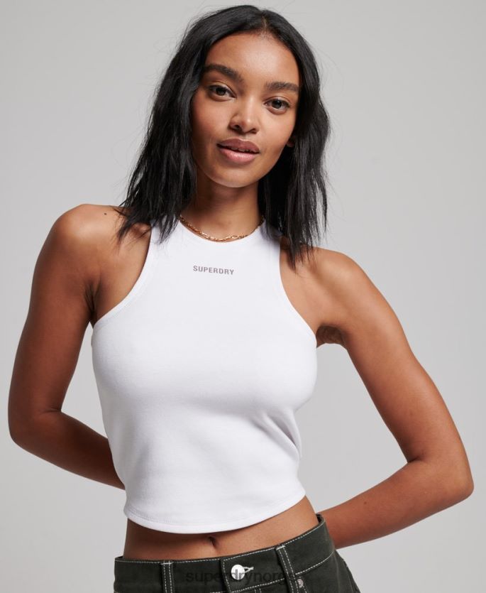 Superdry hvit klær 86P46D2965 code tech racervest kvinner