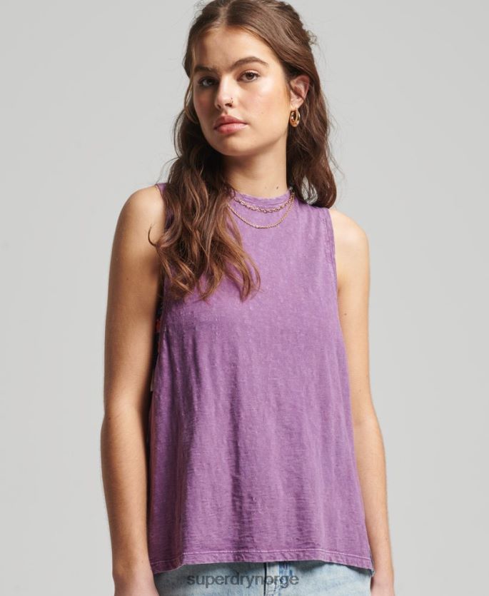 Superdry lilla klær 86P46D6693 vintage surf ranchero vest i økologisk bomull kvinner