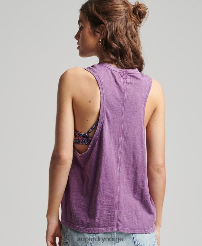 Superdry lilla klær 86P46D6693 vintage surf ranchero vest i økologisk bomull kvinner