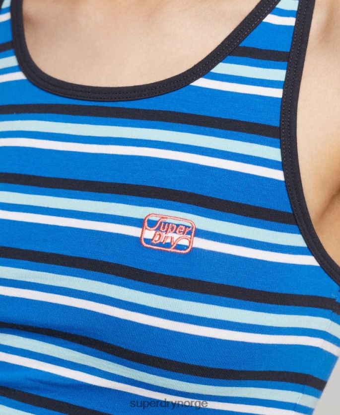 Superdry lyse blå klær 86P46D2986 vintage cali stripe vest kvinner