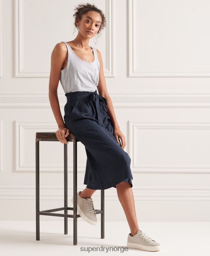 Superdry lysegrå klær 86P46D6728 lommetopp i økologisk bomull kvinner