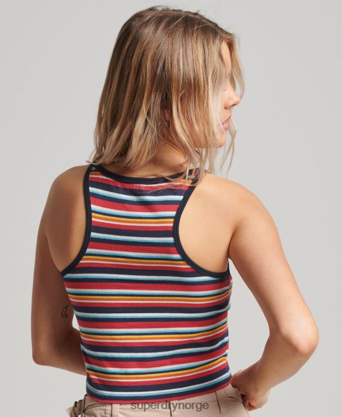Superdry marinen klær 86P46D2942 vintage stripe surfe tank top kvinner