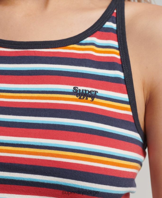 Superdry marinen klær 86P46D2942 vintage stripe surfe tank top kvinner