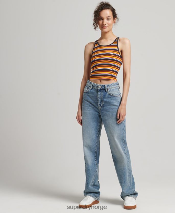 Superdry marinen klær 86P46D2985 vintage cali stripe vest kvinner