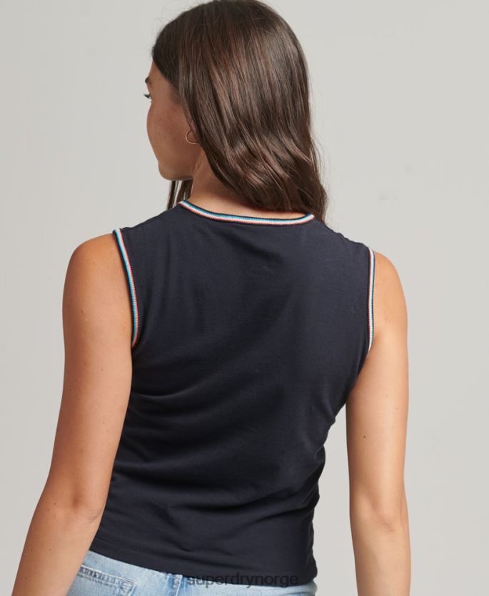 Superdry marinen klær 86P46D6508 cali stripe tank topp kvinner