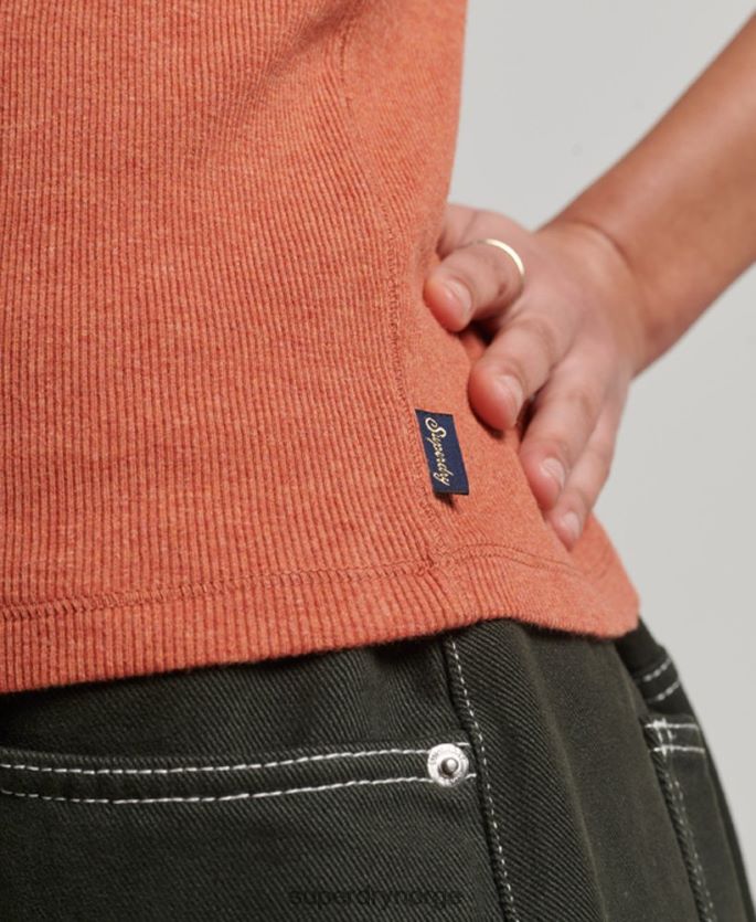 Superdry oransje klær 86P46D2912 racer vest topp kvinner