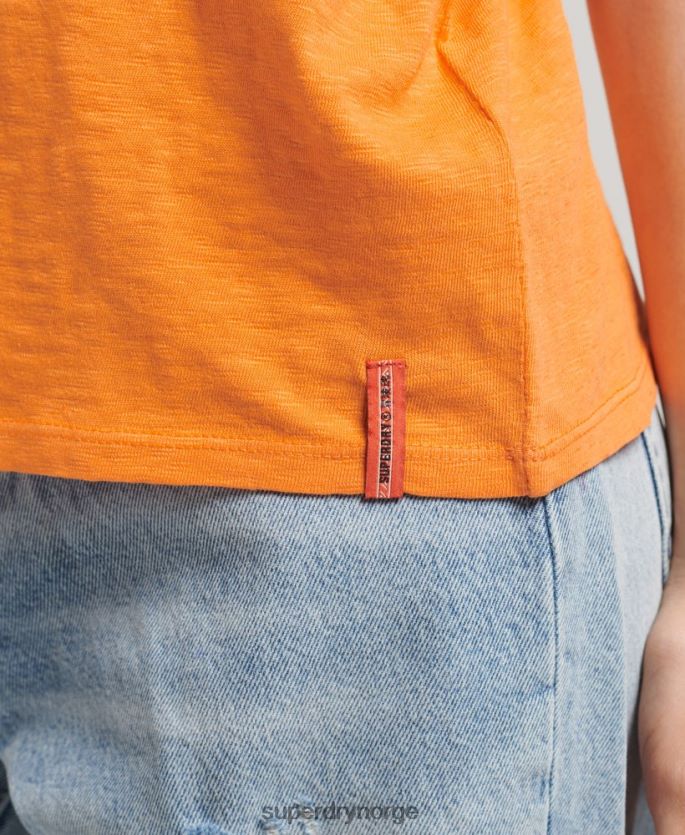 Superdry oransje klær 86P46D6573 vintage surf ranchero vest i økologisk bomull kvinner