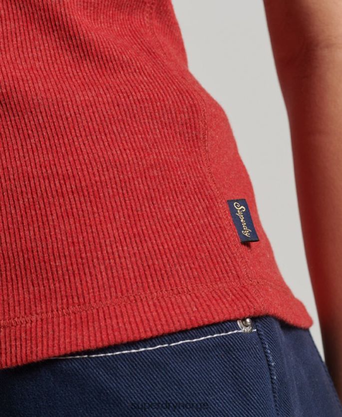 Superdry rød klær 86P46D2924 racer vest topp kvinner