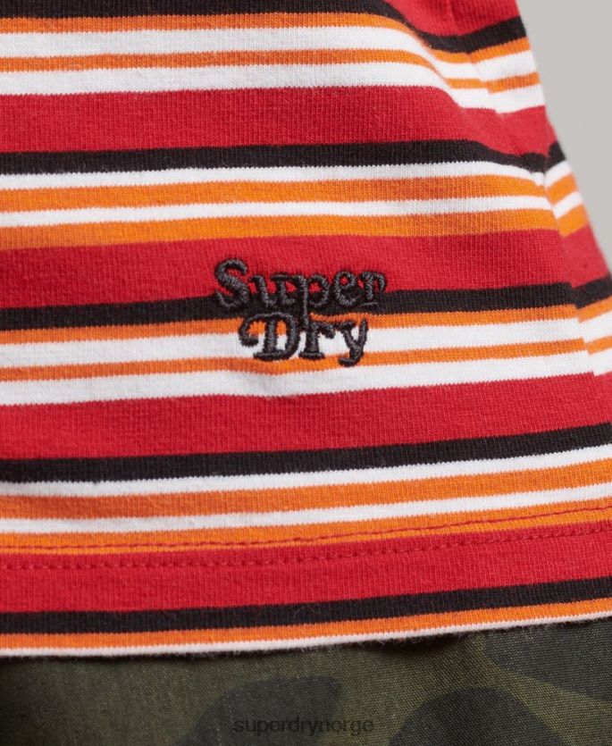 Superdry rød klær 86P46D6506 cali stripe tank topp kvinner