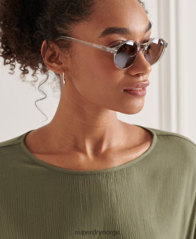 Superdry grønn klær 86P46D3068 studioer vevd topp kvinner