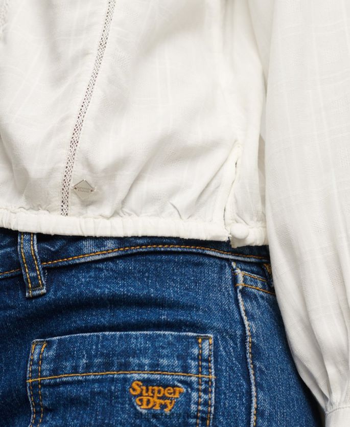 Superdry hvit klær 86P46D2959 studios blonder mix topp kvinner