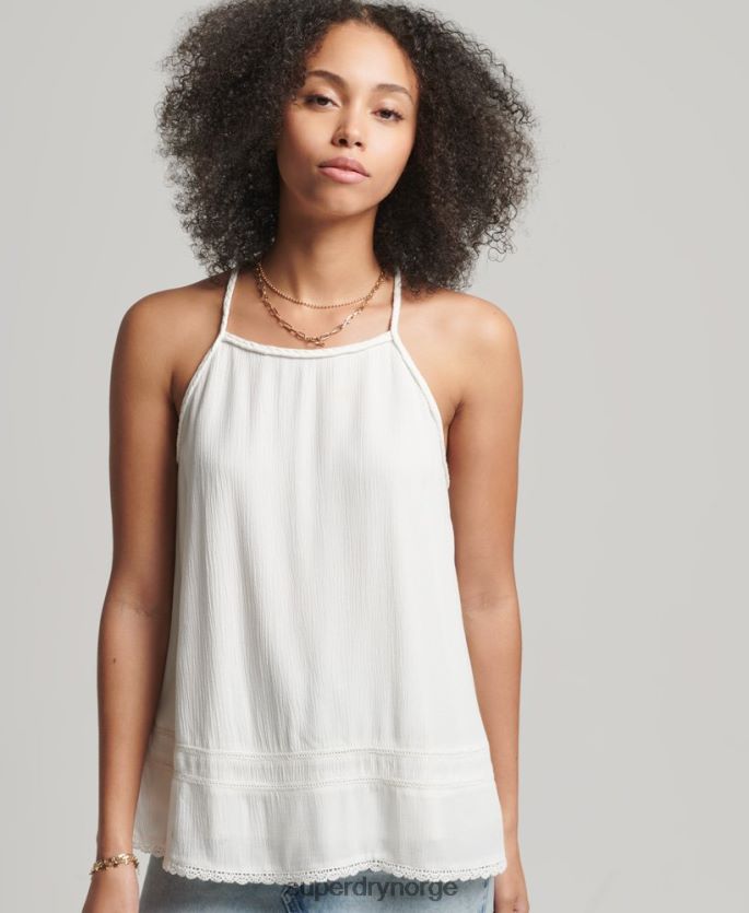 Superdry hvit klær 86P46D6769 vintage strand cami topp kvinner