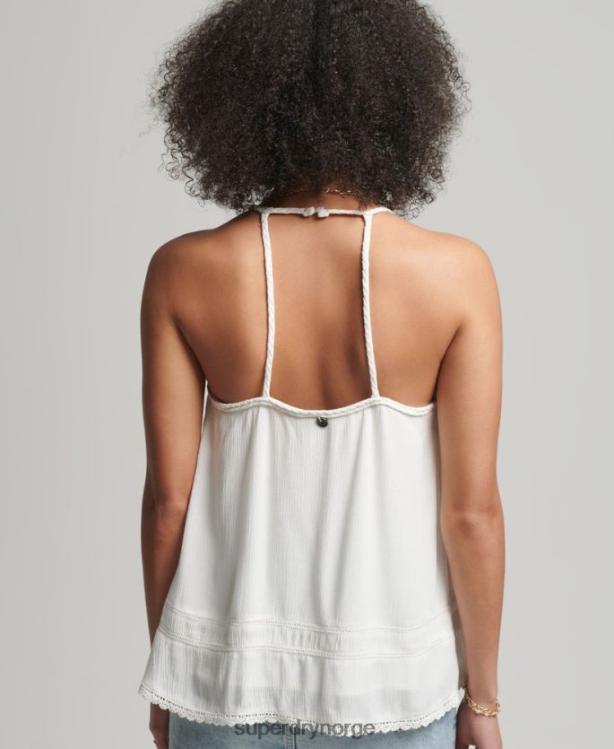 Superdry hvit klær 86P46D6769 vintage strand cami topp kvinner