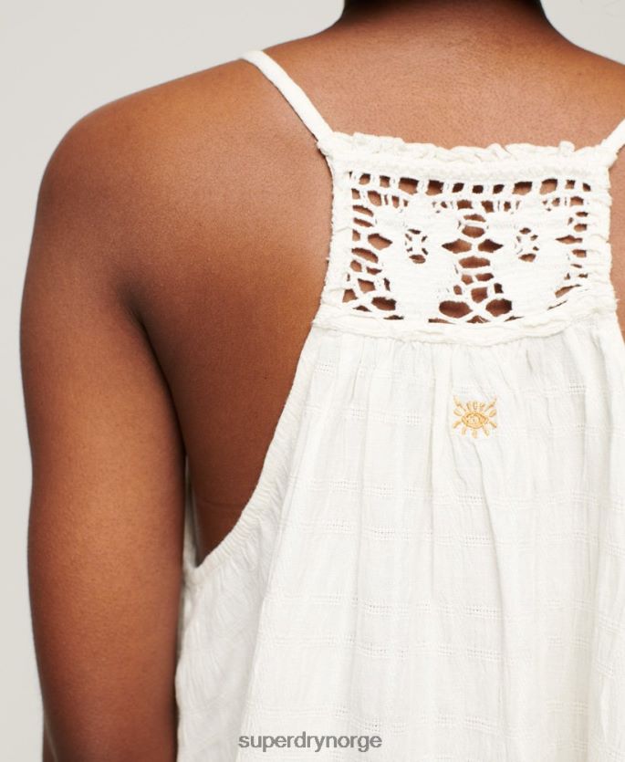 Superdry krem klær 86P46D2871 vintage grime cami topp kvinner