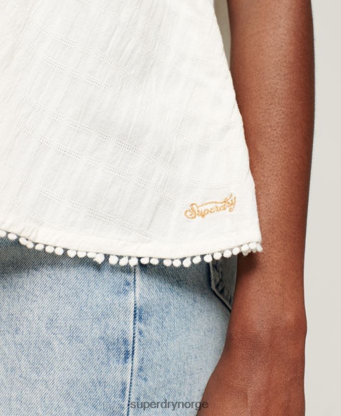 Superdry krem klær 86P46D2871 vintage grime cami topp kvinner