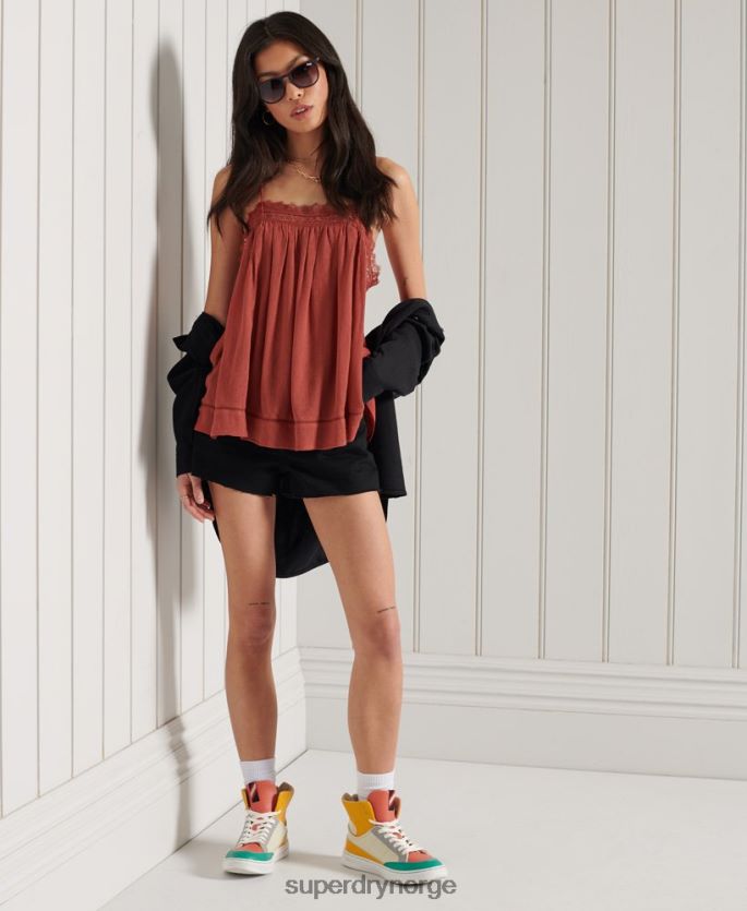 Superdry oransje klær 86P46D3044 alana cami topp kvinner