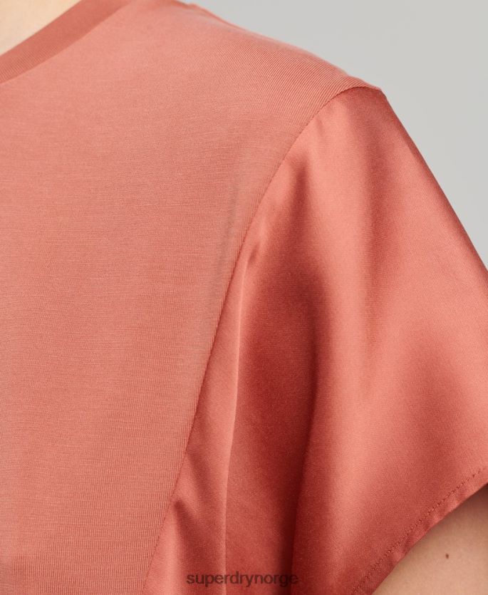 Superdry rød klær 86P46D2984 studios stoffblanding topp kvinner