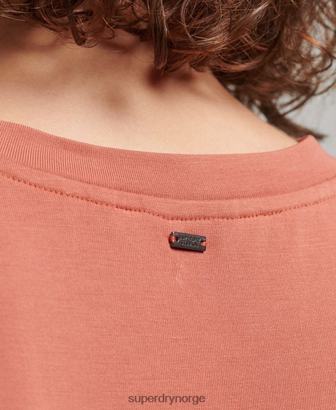 Superdry rød klær 86P46D2984 studios stoffblanding topp kvinner