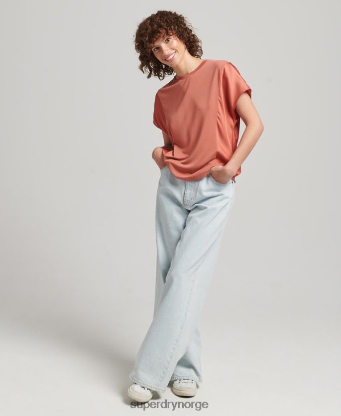 Superdry rød klær 86P46D2984 studios stoffblanding topp kvinner