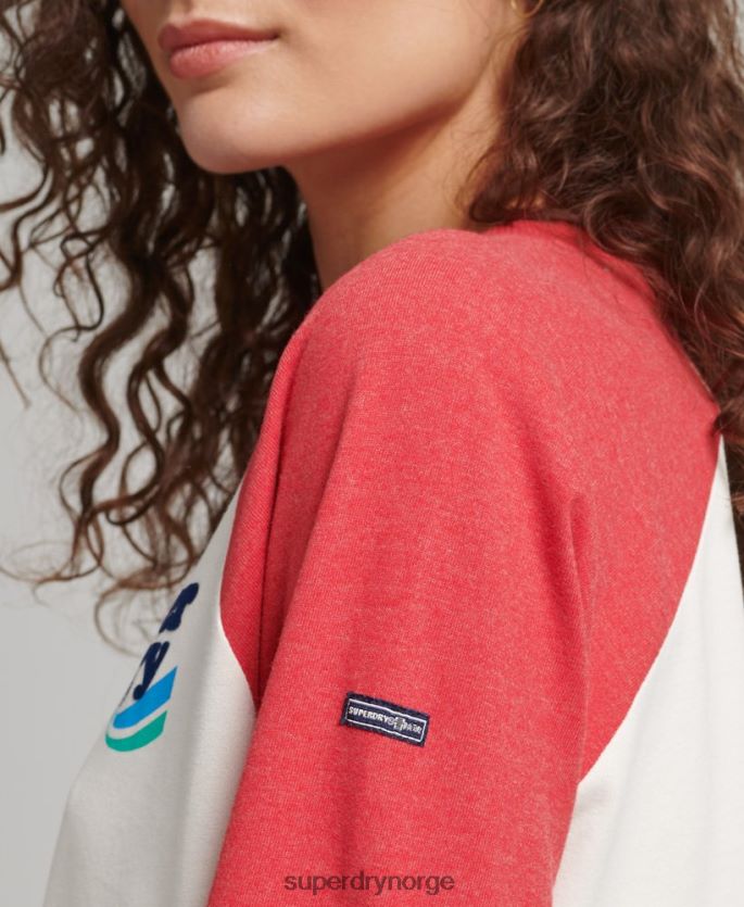 Superdry rød klær 86P46D3071 cooper nostalgi topp kvinner