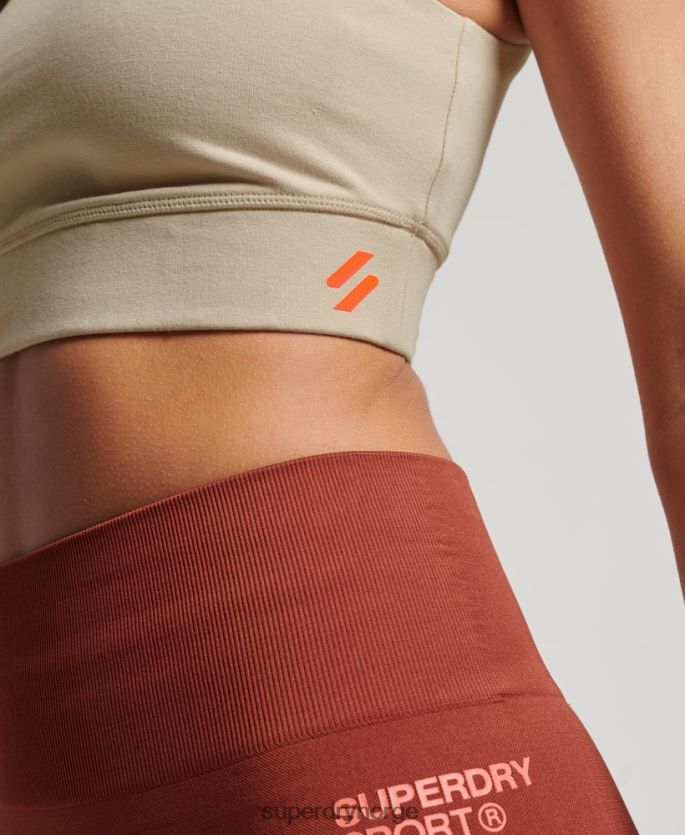 Superdry beige klær 86P46D4175 sports-BH i økologisk bomull kvinner