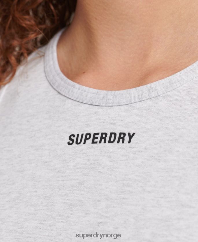 Superdry grå klær 86P46D6533 elastisk logografisk BH-topp kvinner
