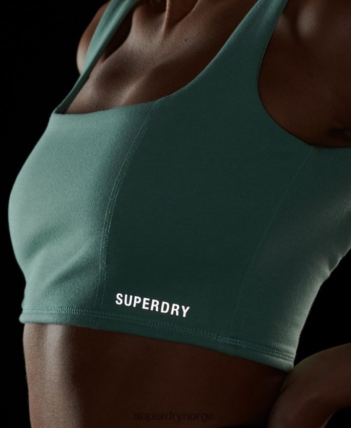 Superdry grønn klær 86P46D2998 teknisk bh-topp kvinner