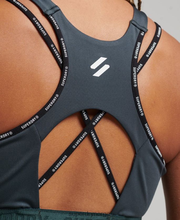 Superdry grønn klær 86P46D4180 elastisk bh av togmerket kvinner