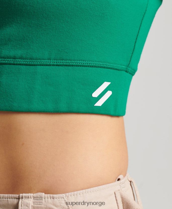 Superdry grønn klær 86P46D4194 sports-BH i økologisk bomull kvinner