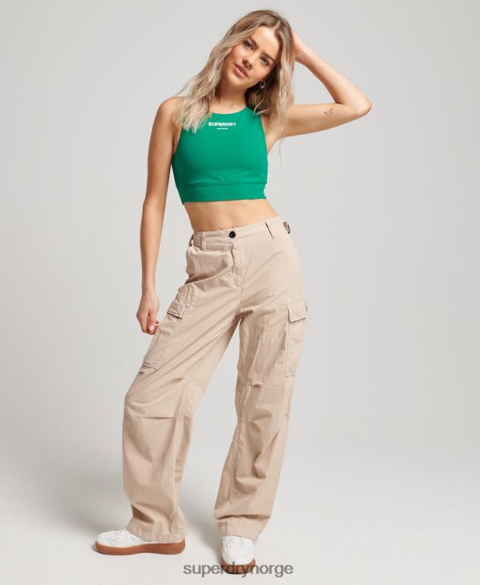 Superdry grønn klær 86P46D4194 sports-BH i økologisk bomull kvinner