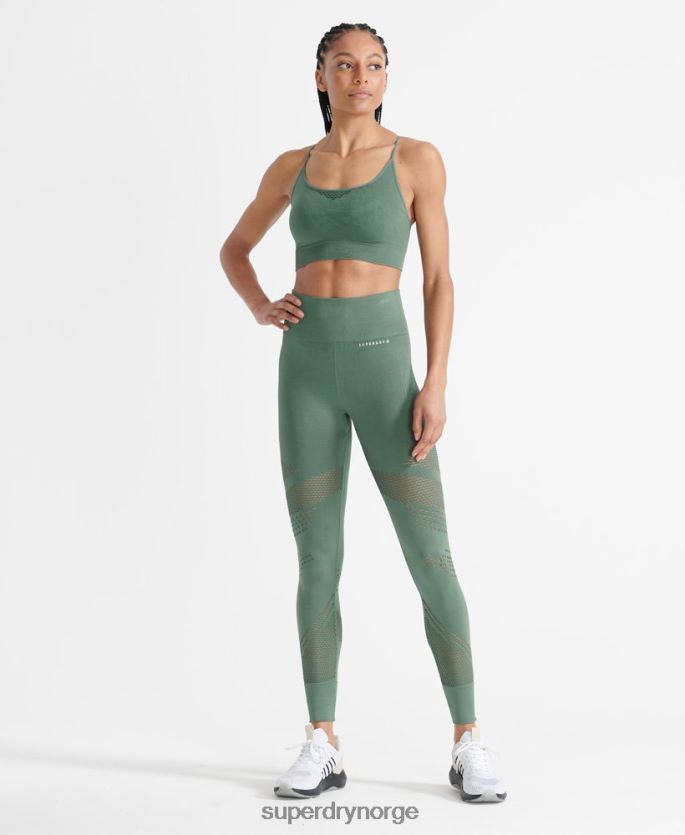 Superdry kaki klær 86P46D6351 trening sømløs kontur sports-bh kvinner