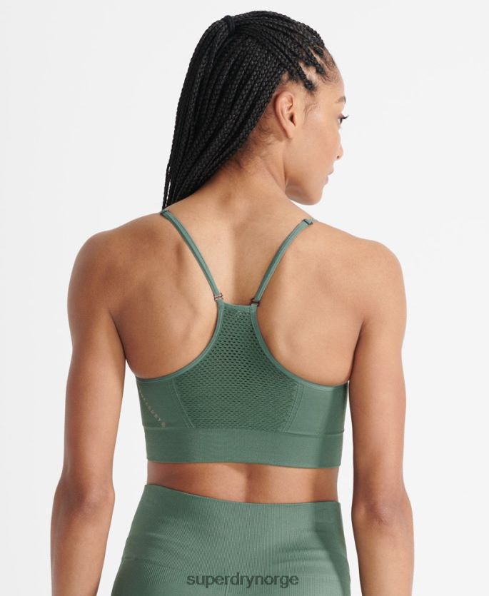 Superdry kaki klær 86P46D6351 trening sømløs kontur sports-bh kvinner