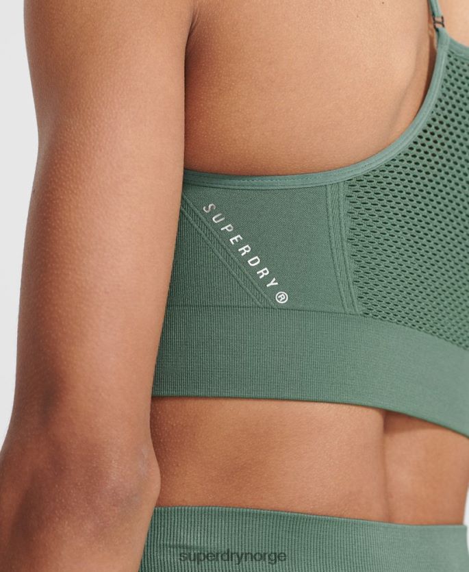 Superdry kaki klær 86P46D6351 trening sømløs kontur sports-bh kvinner