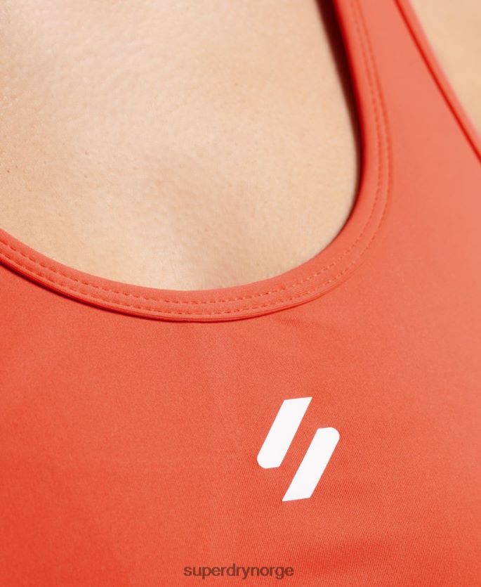 Superdry korall klær 86P46D6337 core mid impact bh kvinner