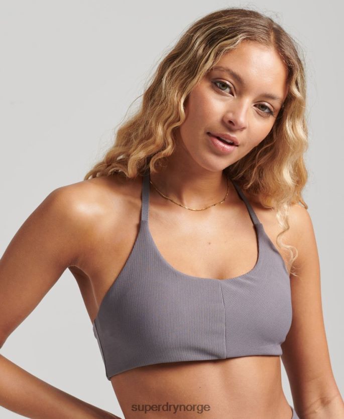 Superdry mørk grå klær 86P46D6338 flex asymmetrisk lav slag BH kvinner