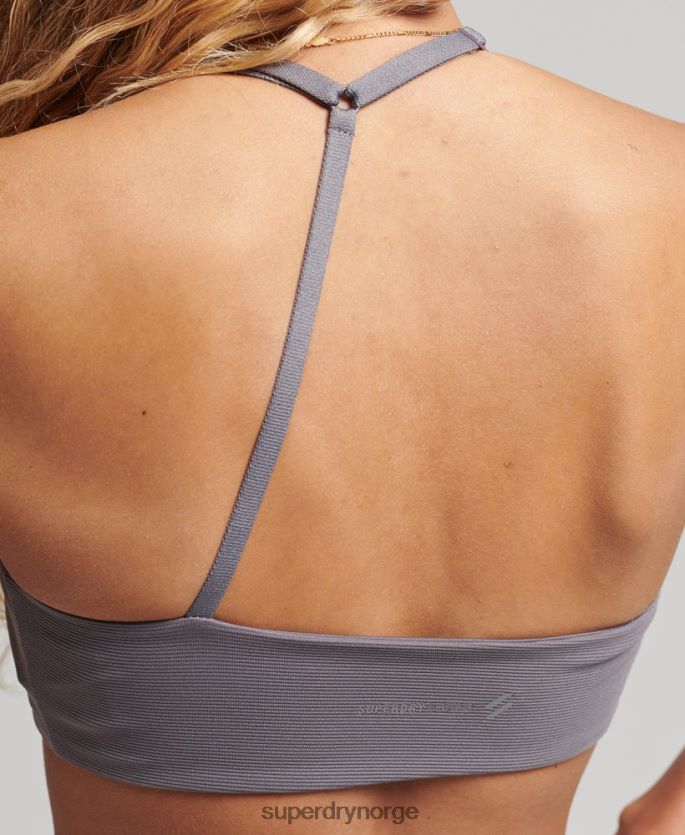 Superdry mørk grå klær 86P46D6338 flex asymmetrisk lav slag BH kvinner