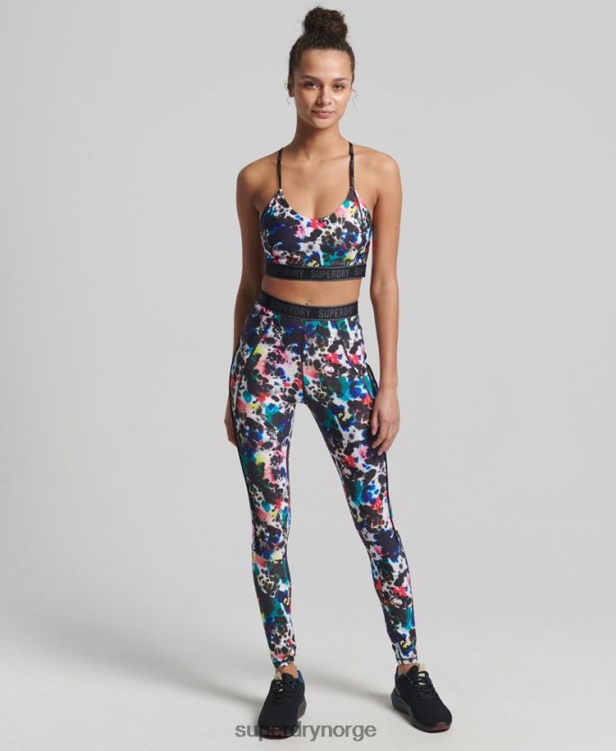 Superdry multi klær 86P46D4197 tren mid impact elastisk bh kvinner