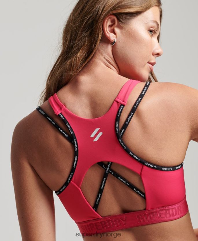 Superdry rosa klær 86P46D4182 elastisk bh av togmerket kvinner
