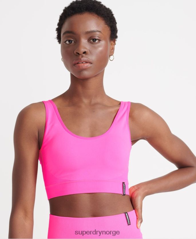 Superdry rosa klær 86P46D6356 flex sømløs BH kvinner
