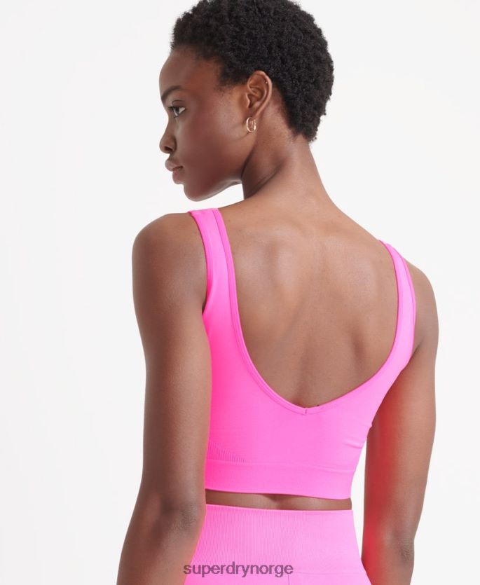 Superdry rosa klær 86P46D6356 flex sømløs BH kvinner