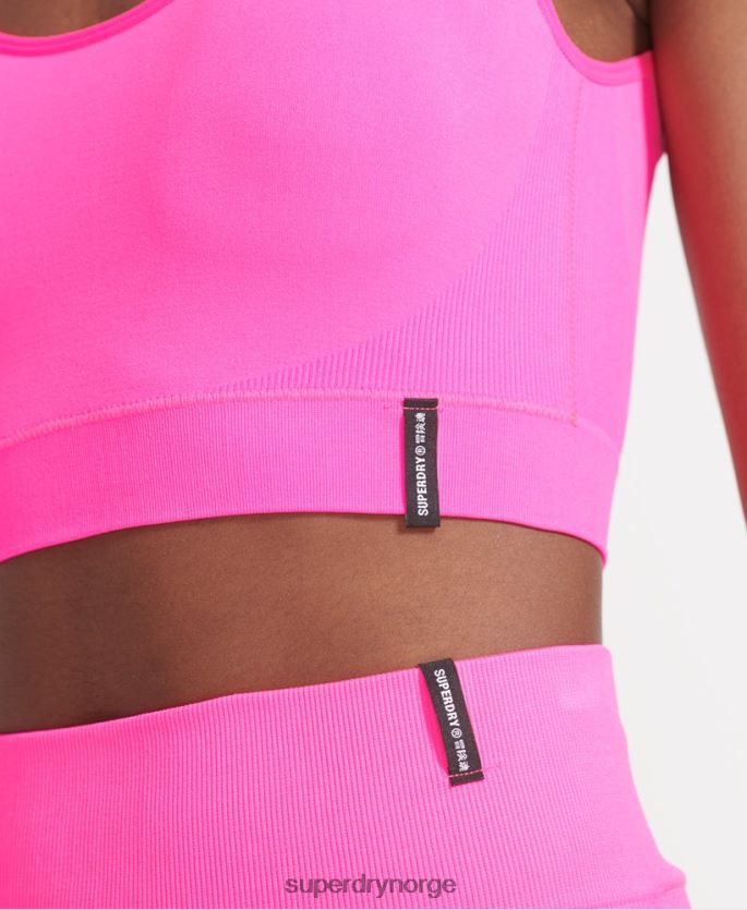 Superdry rosa klær 86P46D6356 flex sømløs BH kvinner