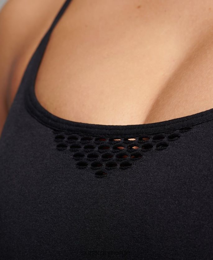 Superdry svart klær 86P46D4204 trening sømløs kontur sports-bh kvinner