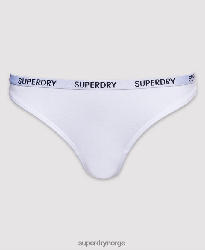 Superdry svart klær 86P46D4341 Harper string i økologisk bomull 2 ​​pakke kvinner