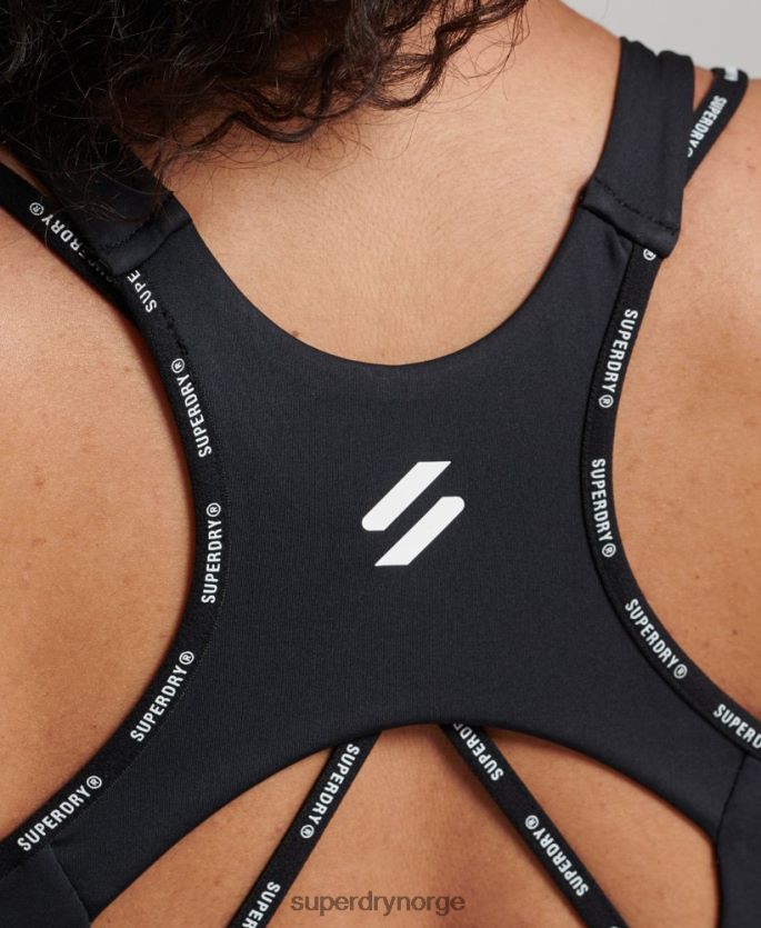 Superdry svart klær 86P46D6325 elastisk bh av togmerket kvinner