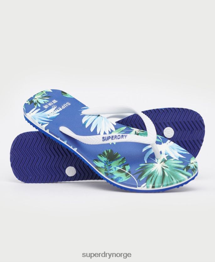 Superdry blå sko 86P46D6770 klassiske vintage flip flops kvinner