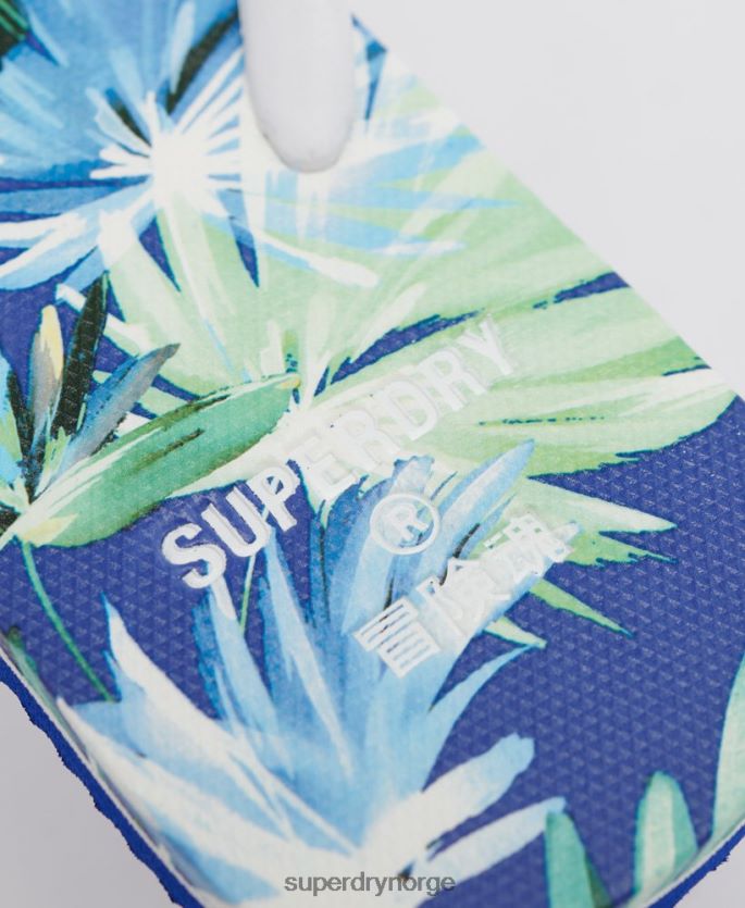 Superdry blå sko 86P46D6770 klassiske vintage flip flops kvinner
