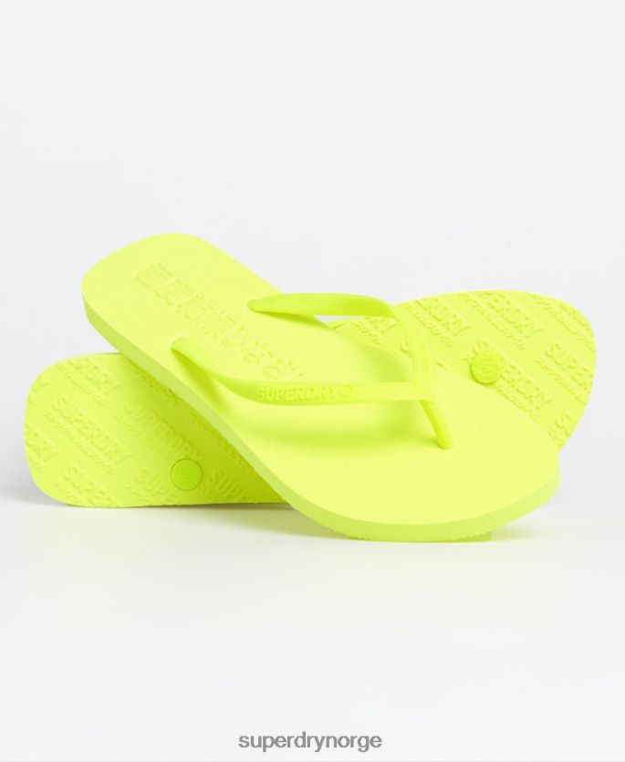 Superdry gul sko 86P46D6689 superslank fluro flip flop kvinner