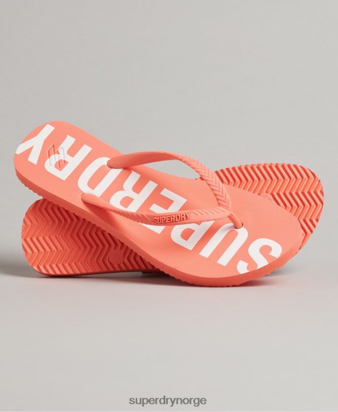 Superdry korall sko 86P46D4416 kode essensielle flip flops kvinner